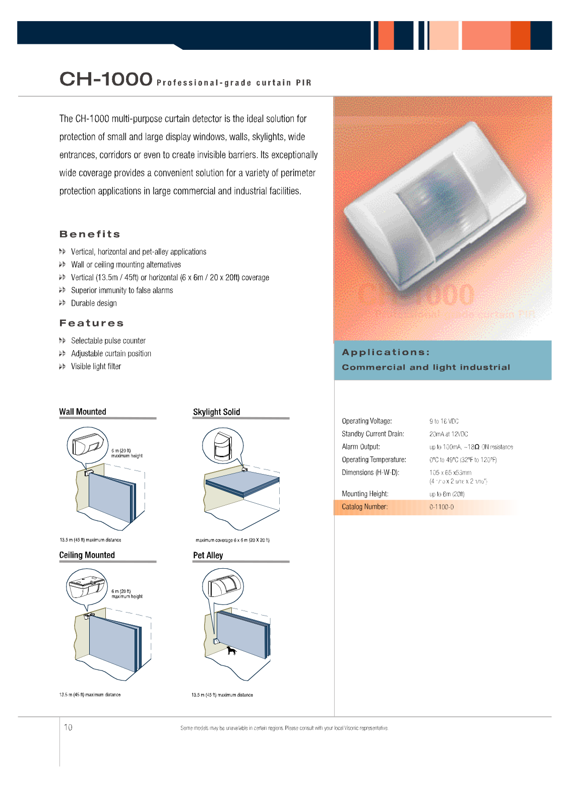 Visonic CH1000 Specsheet