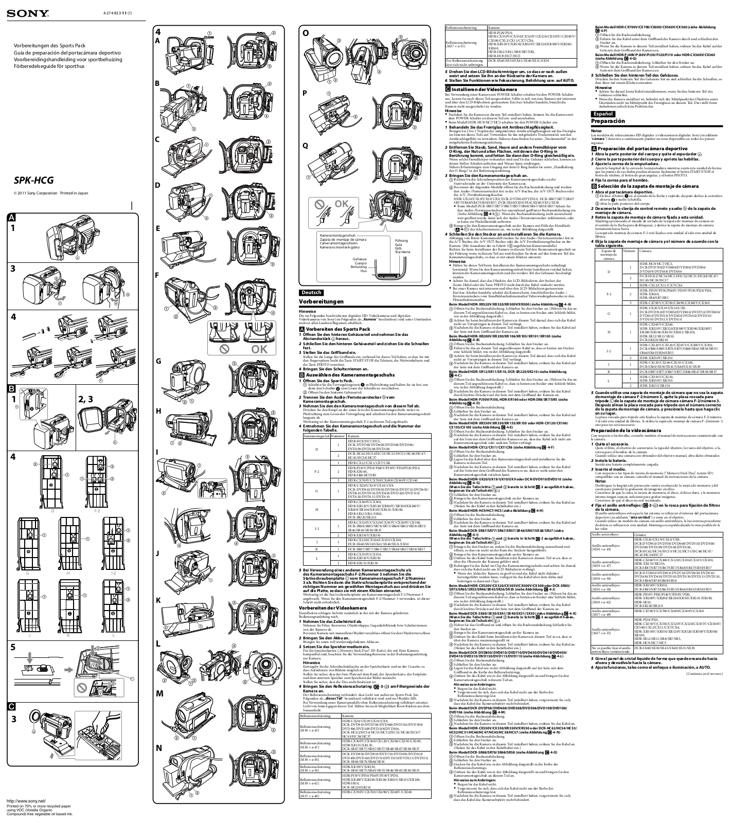 Sony SPK-HCG User Manual