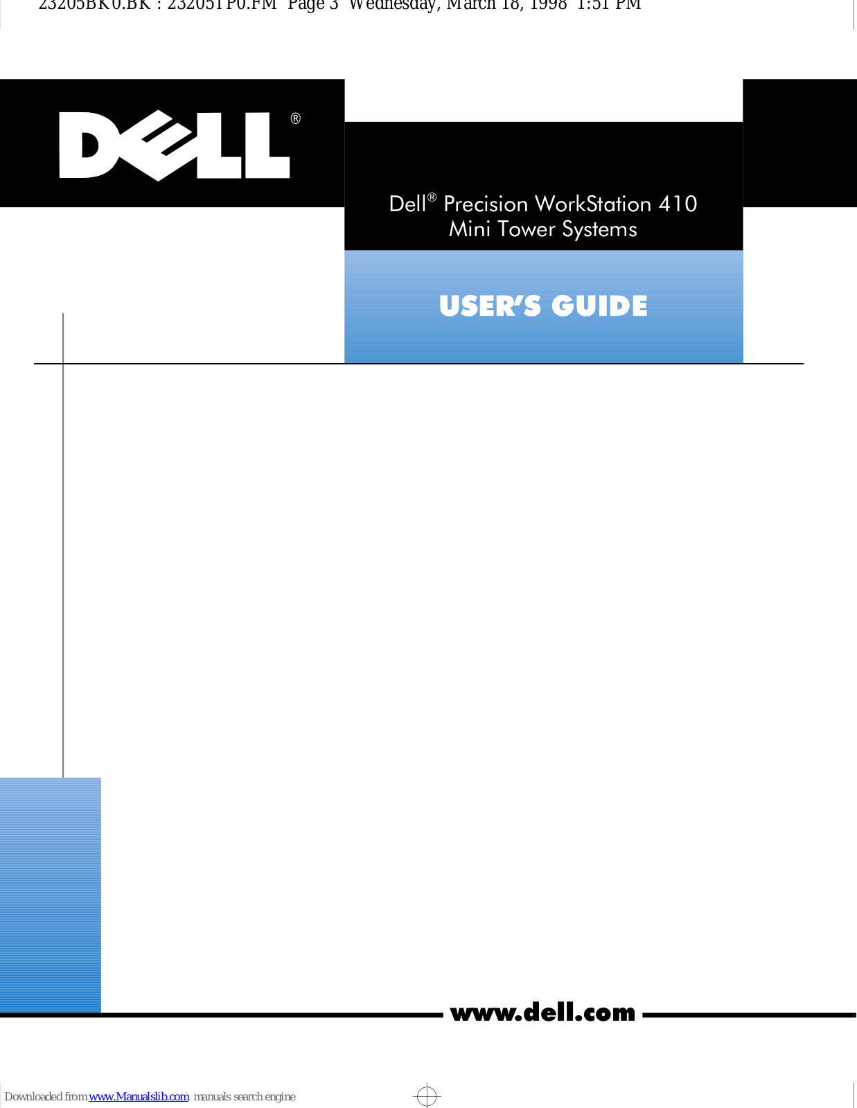 Dell Precision 410 User Manual