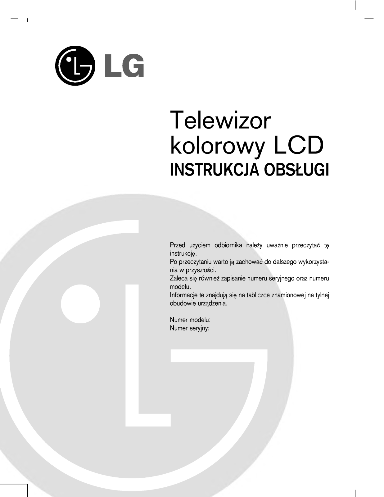 Lg RZ-37LZ30 User Manual