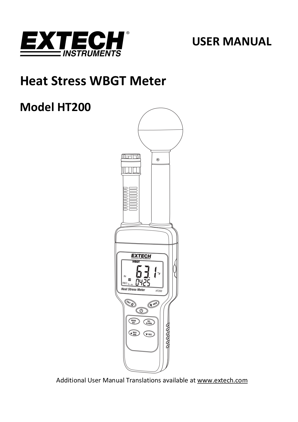 Extech HT200 Operating Manual