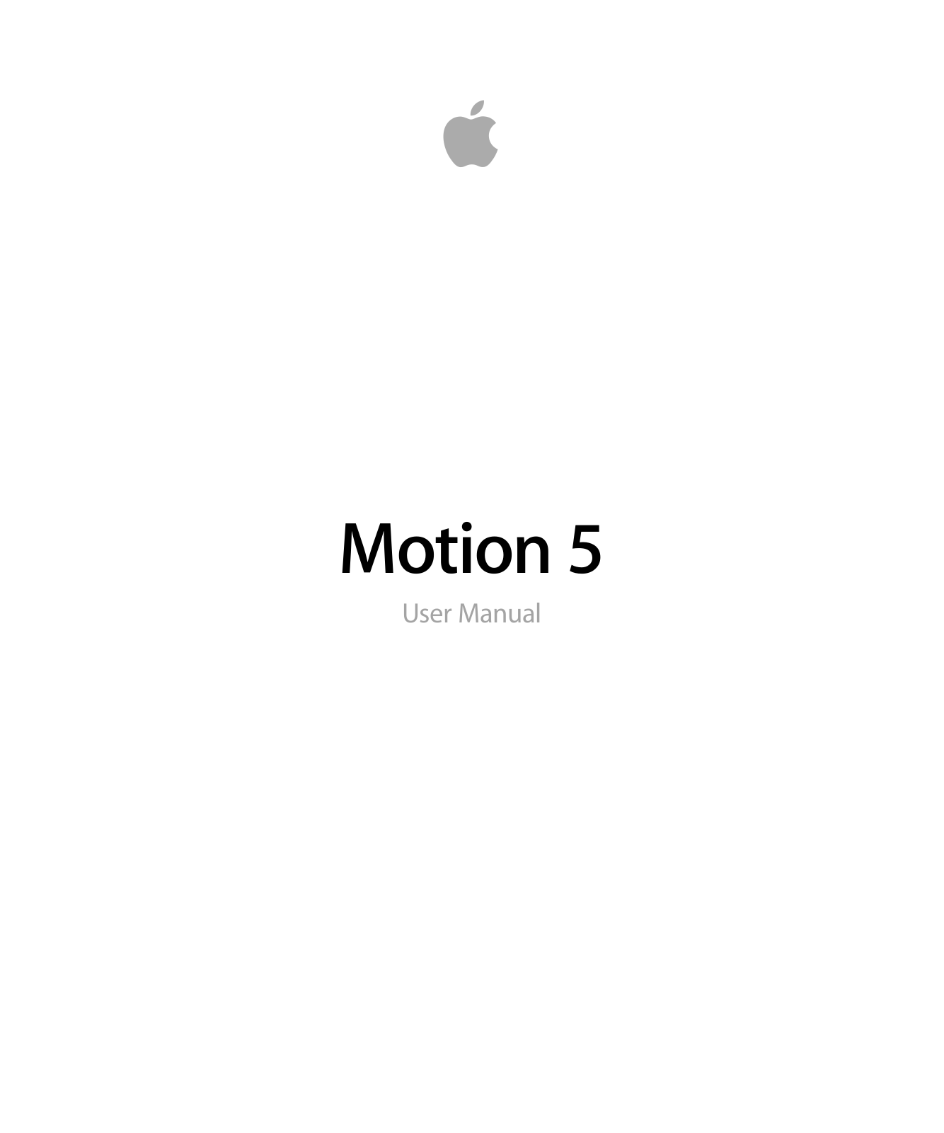 Apple MOTION 5 User Manual