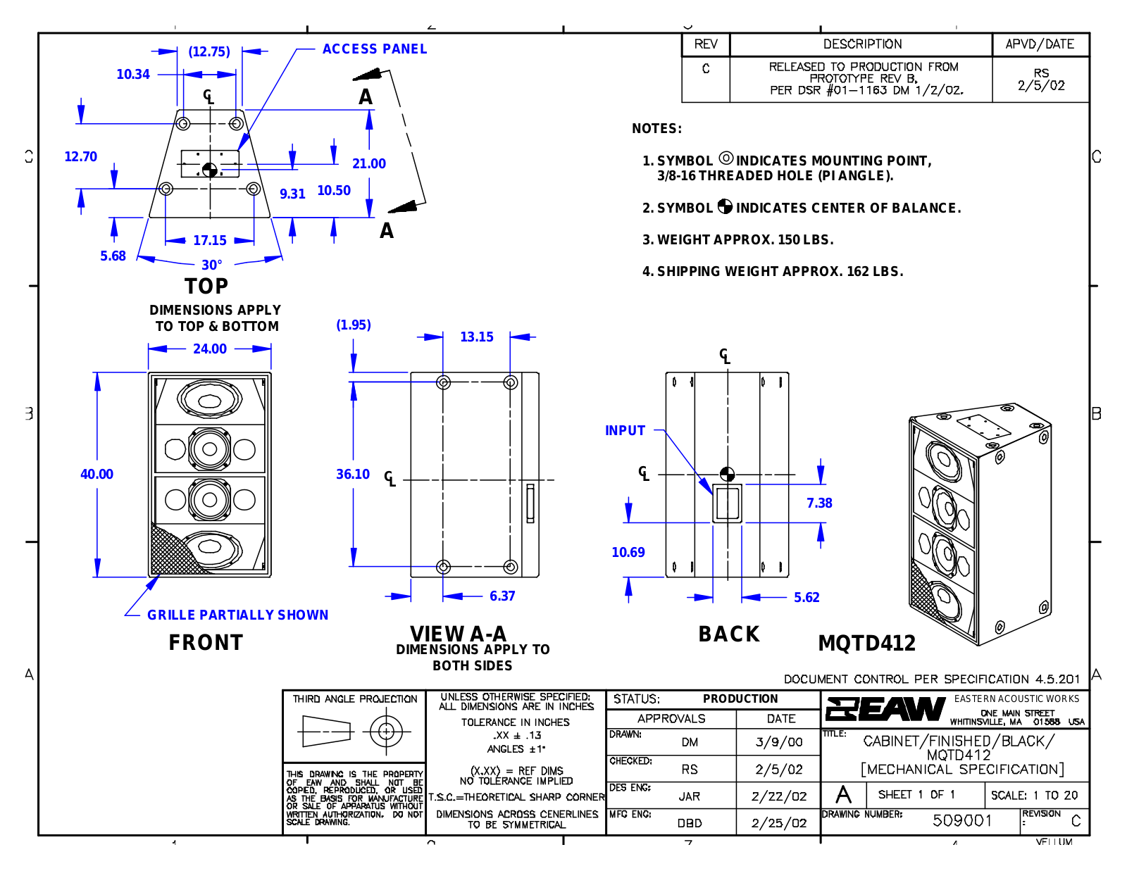 EAW MQTD412 User Manual