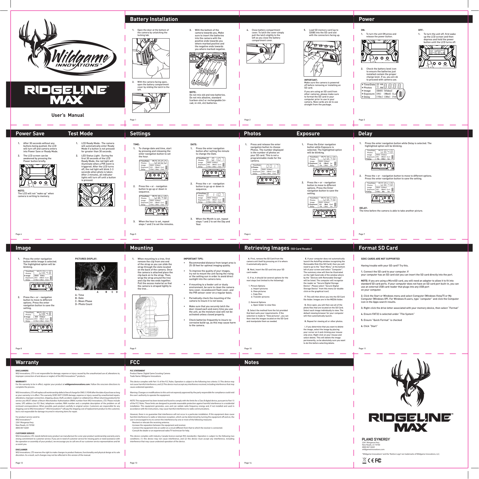 Wildgame Innovations Ridgeline Max User Manual