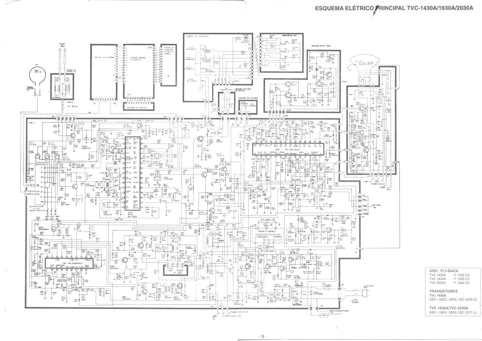 Sharp C-1430A, C-1630A, C-2030A Schematic