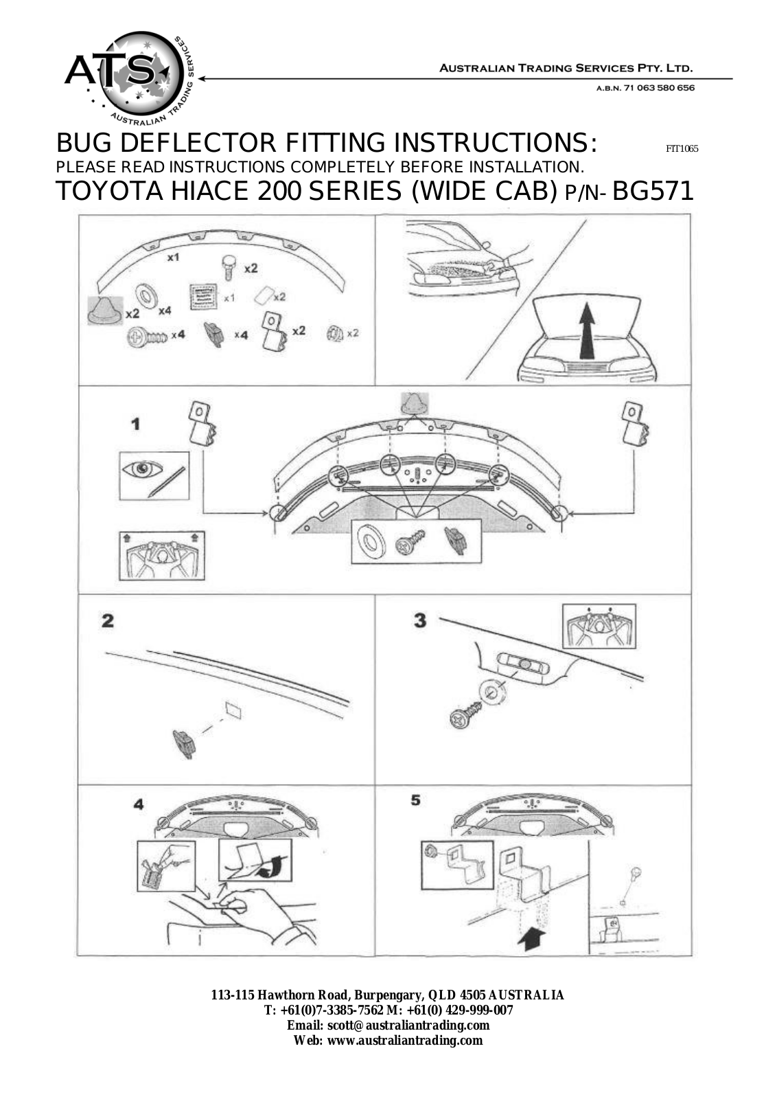 ATS BG571 Instructions Manual