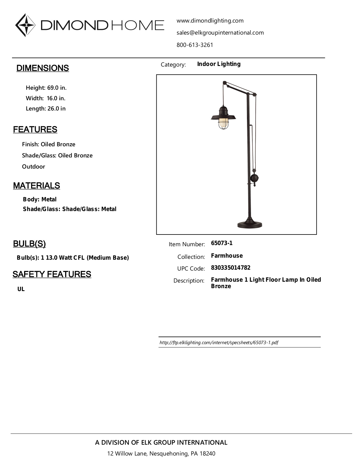 ELK Home 650731 User Manual