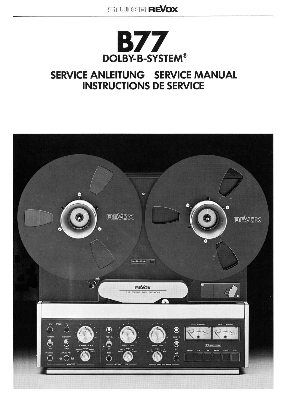 Revox B77 User Manual