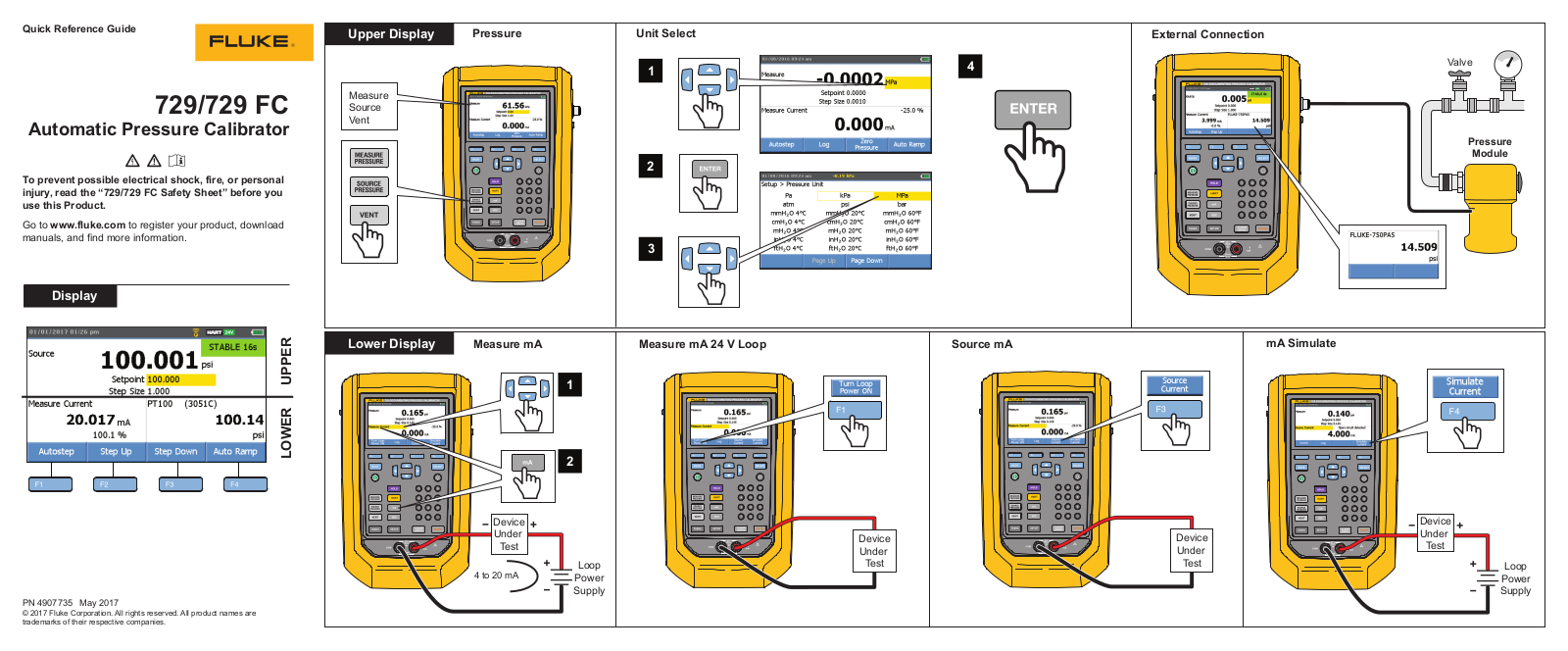 Fluke 729 Quick Start Guide