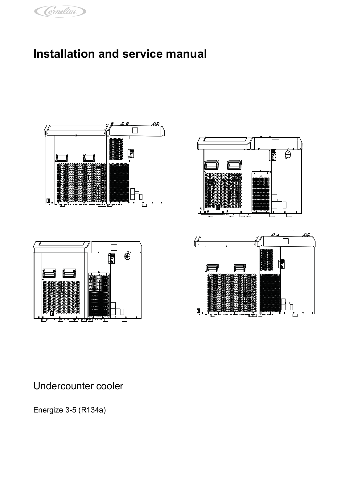 Cornelius Undercounter cooler service manual