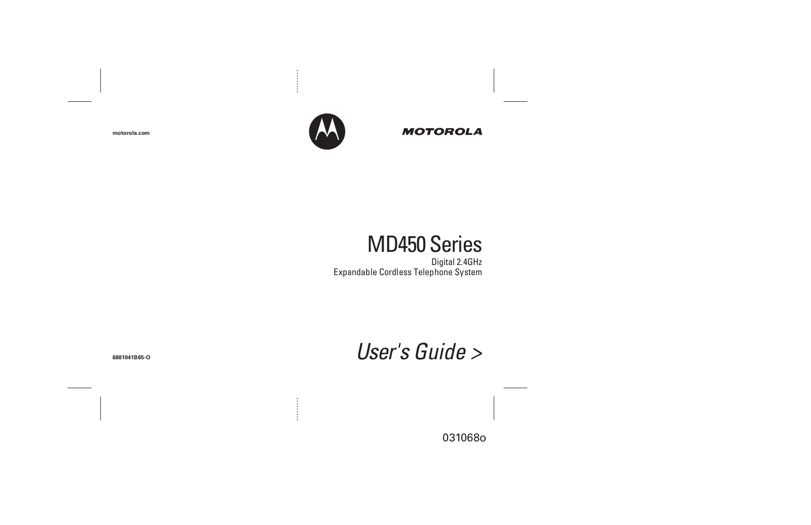 Motorola MD450 User Manual