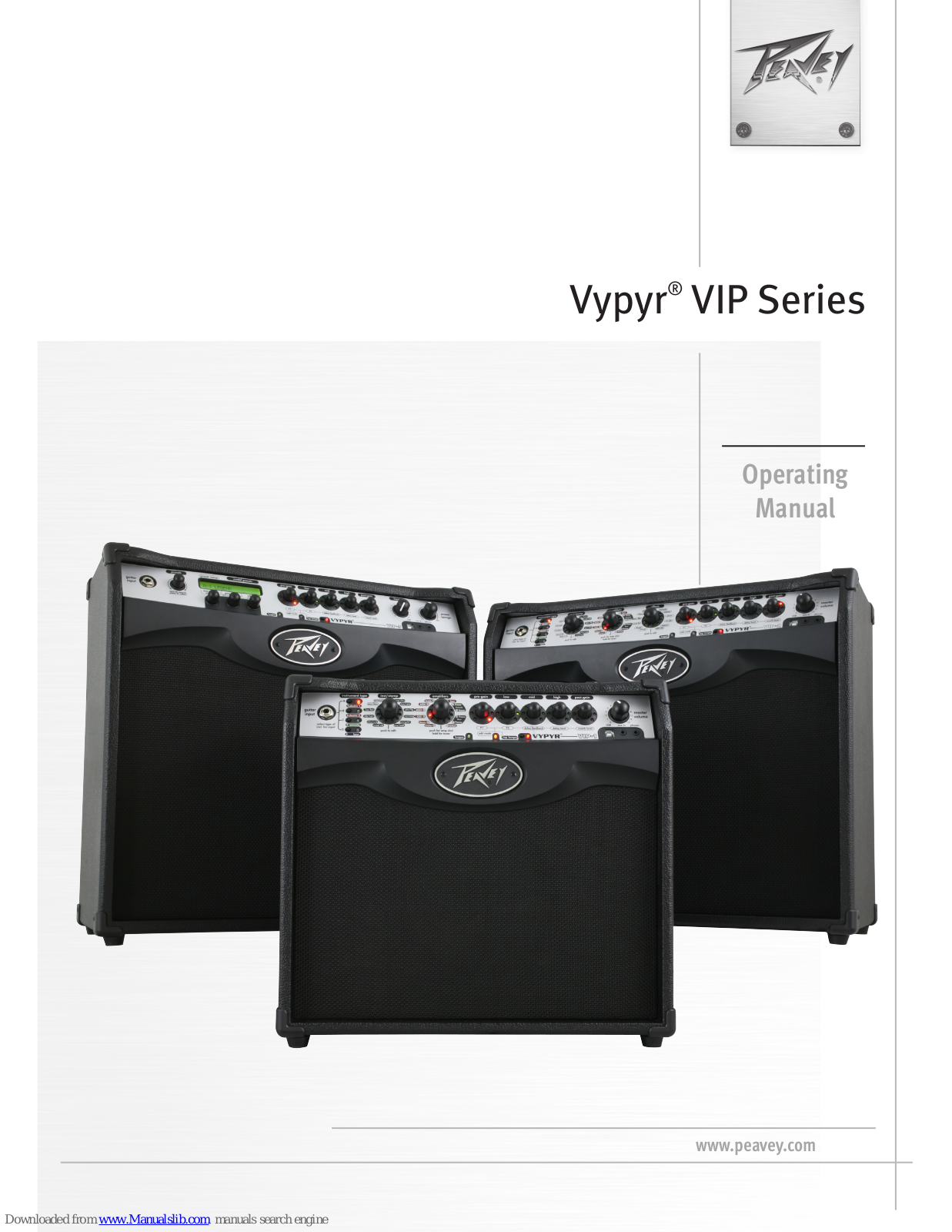 Peavey VIP 1, VIP3, VIP 2, Vypyr VIP Series, Vypyr VIP 1 Operating Manual