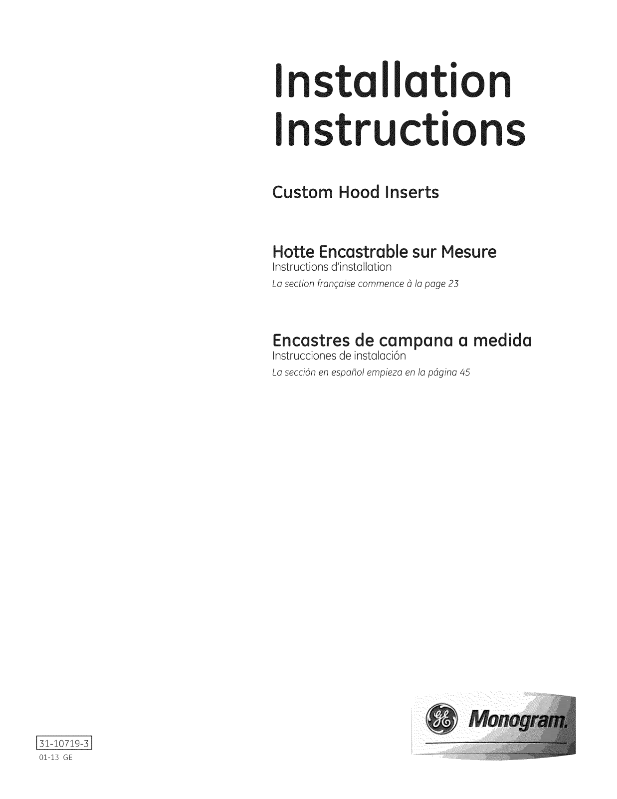 GE ZVC30L1SS, ZVC30L2SS, ZVC30L3SS, ZVC30L4SS, ZVC30L5SS Installation Guide - ManualMachine.com