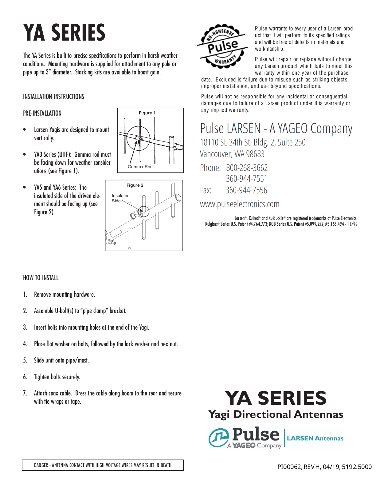 Yageo Pulse YA3490WN, Pulse YA3470WN, Pulse YA3450WN, Pulse YA51400W, Pulse YA3406WN Quick Start Manual