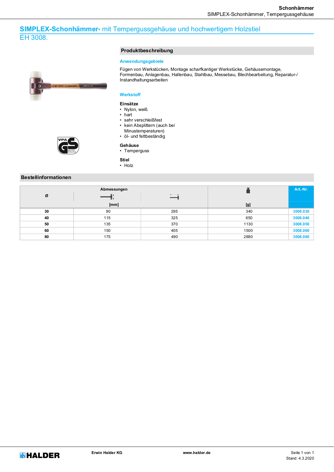 Simplex 3008.030 User Manual