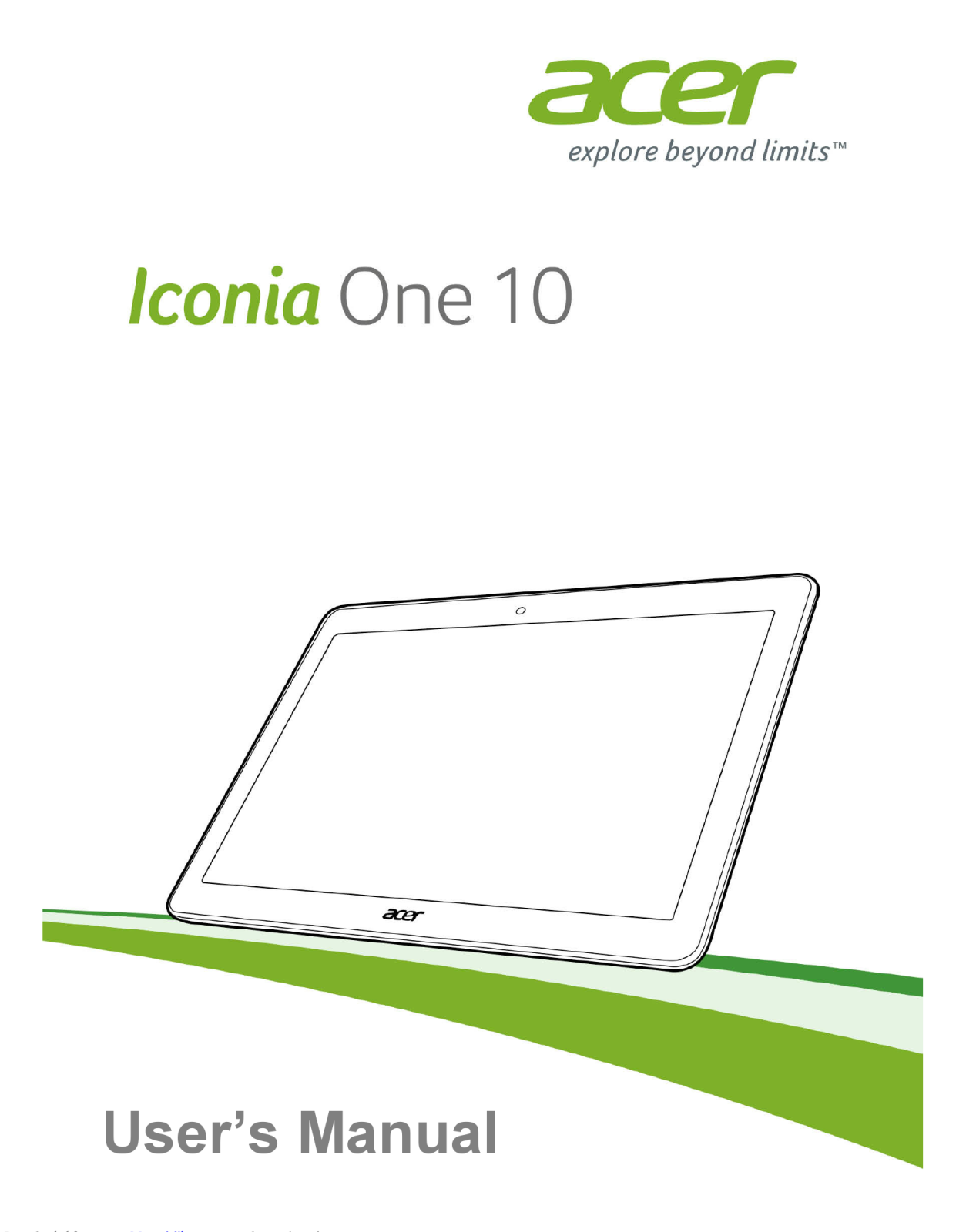 Acer Iconia One 10 User Manual