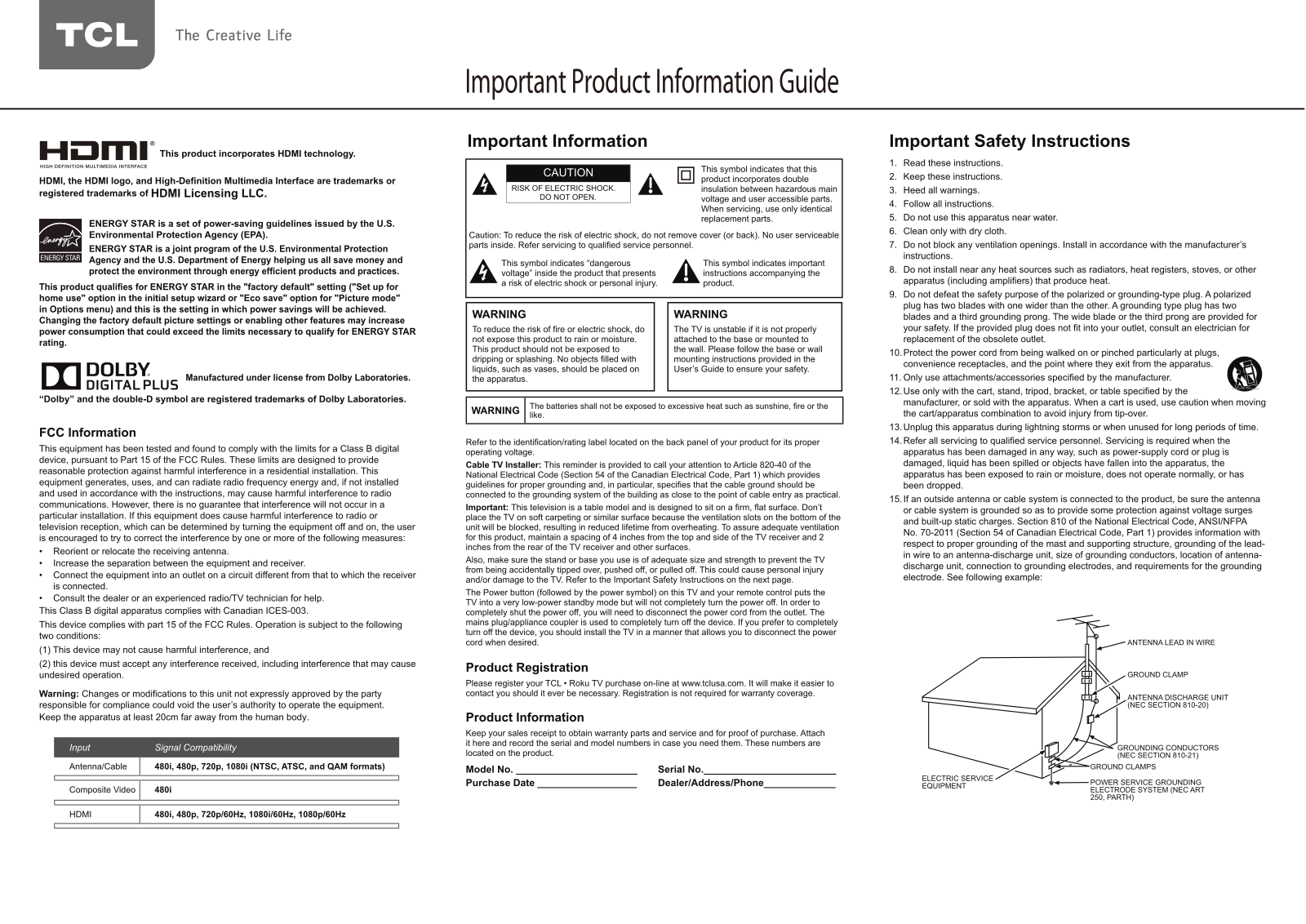 TTE Technology 40FS3800 User Manual