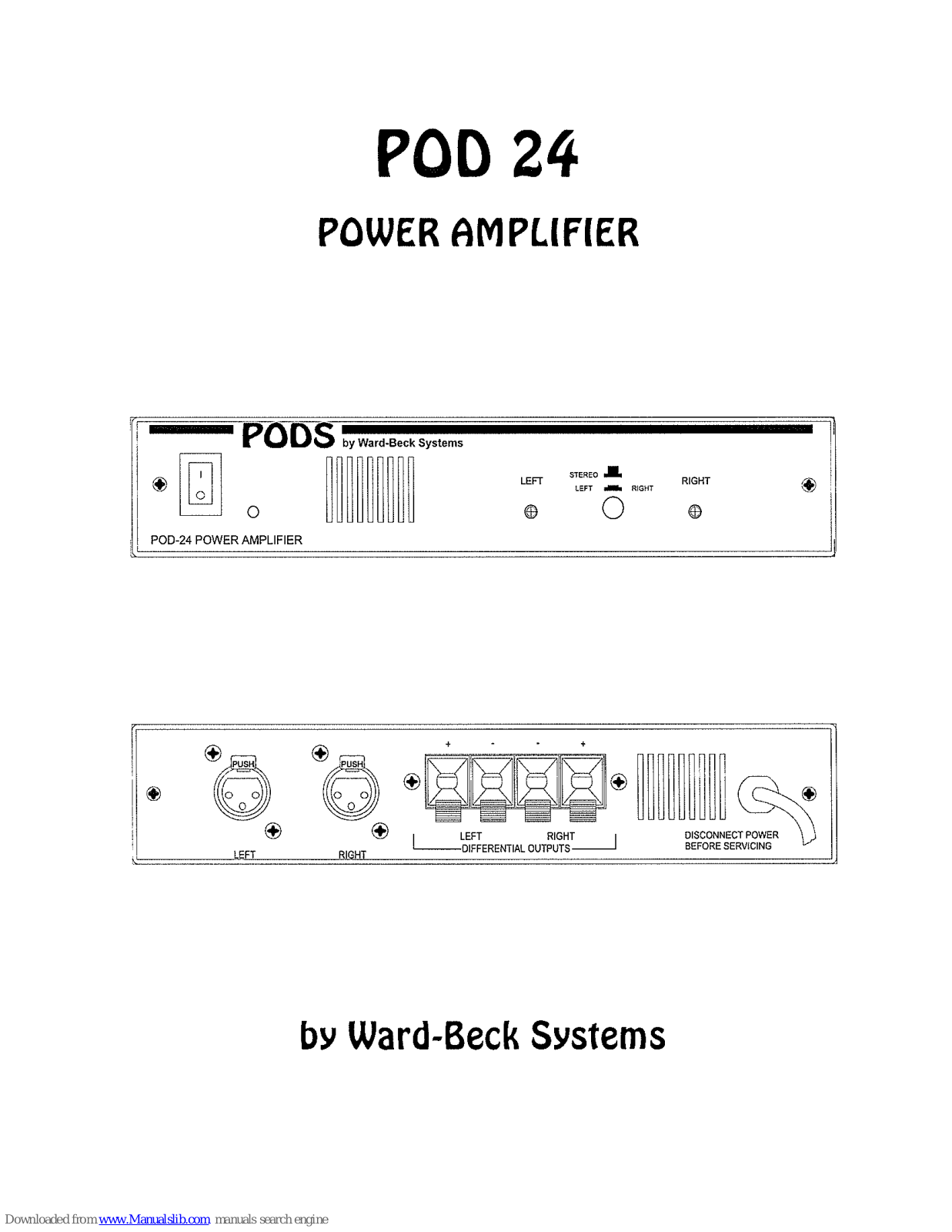 Ward-Beck Systems POD 24 User Manual