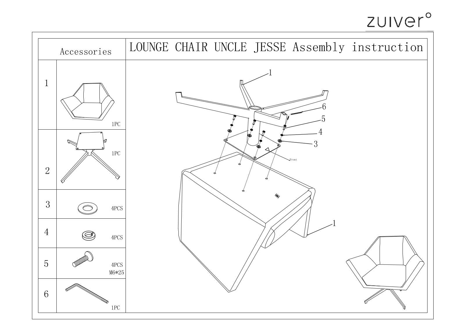 Zuiver ZIVE1035 Installation & Assembly - ManualMachine.com
