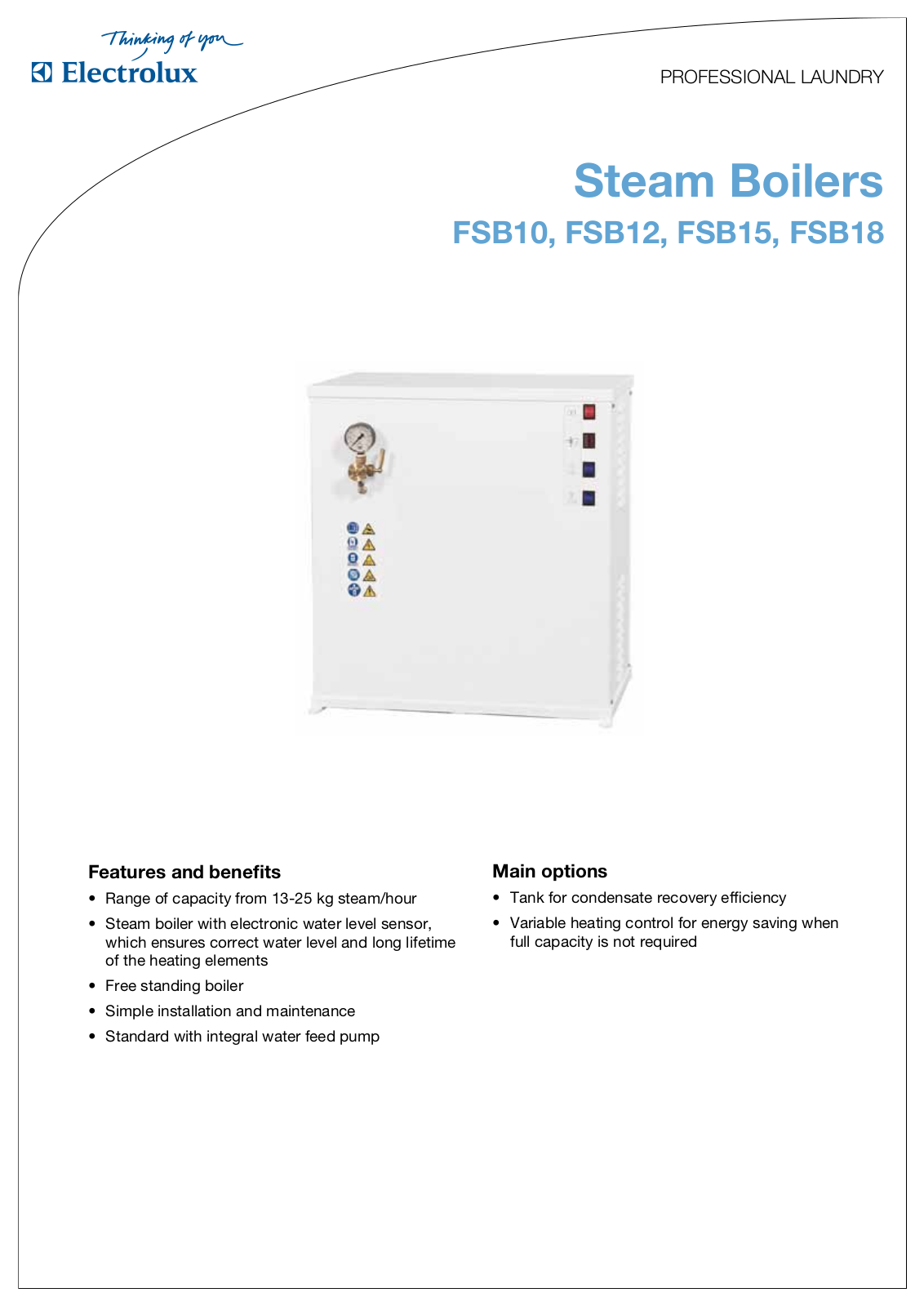 Electrolux FSB10, FSB15, FSB18, FSB12 User Manual