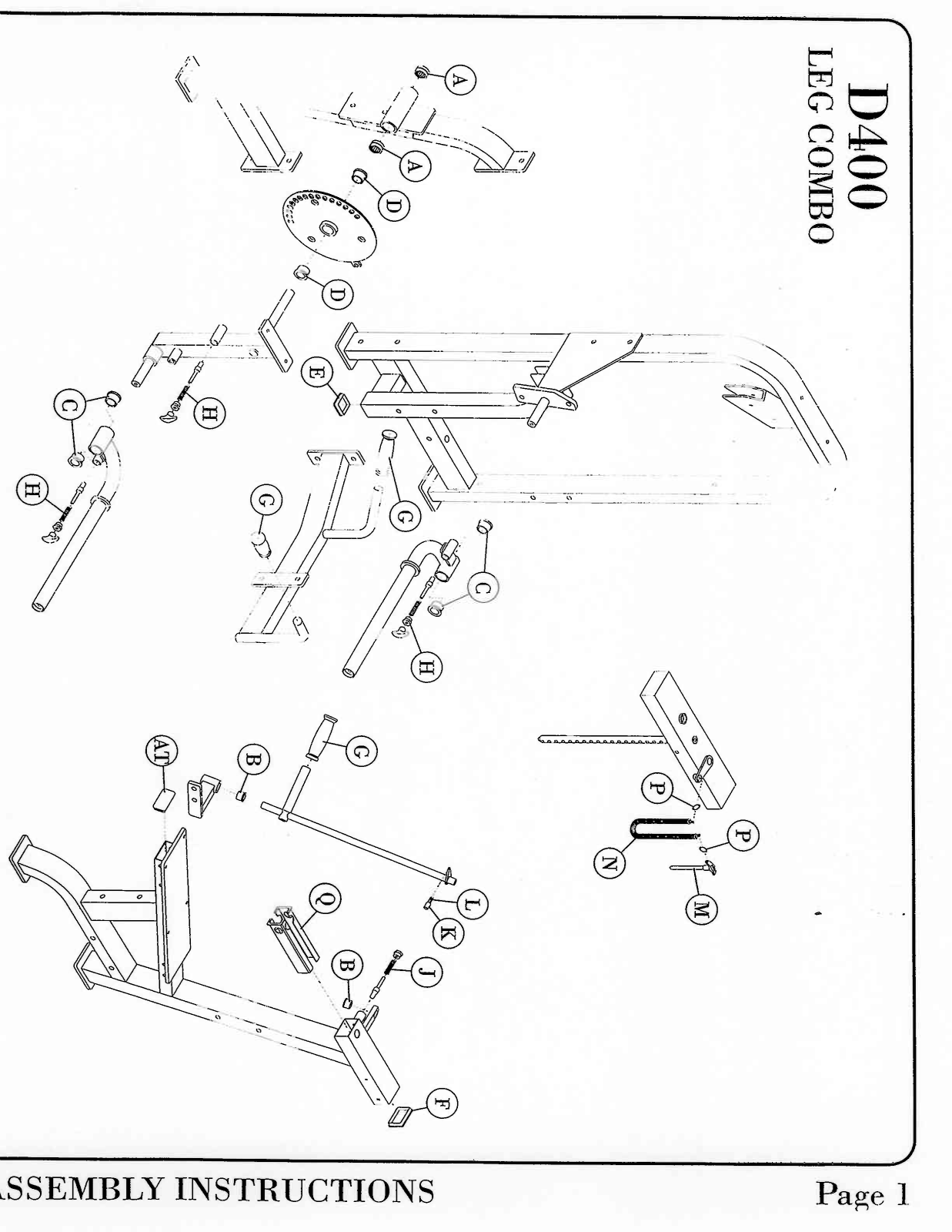 Hoist Fitness D400 Assembly Instructions Manual