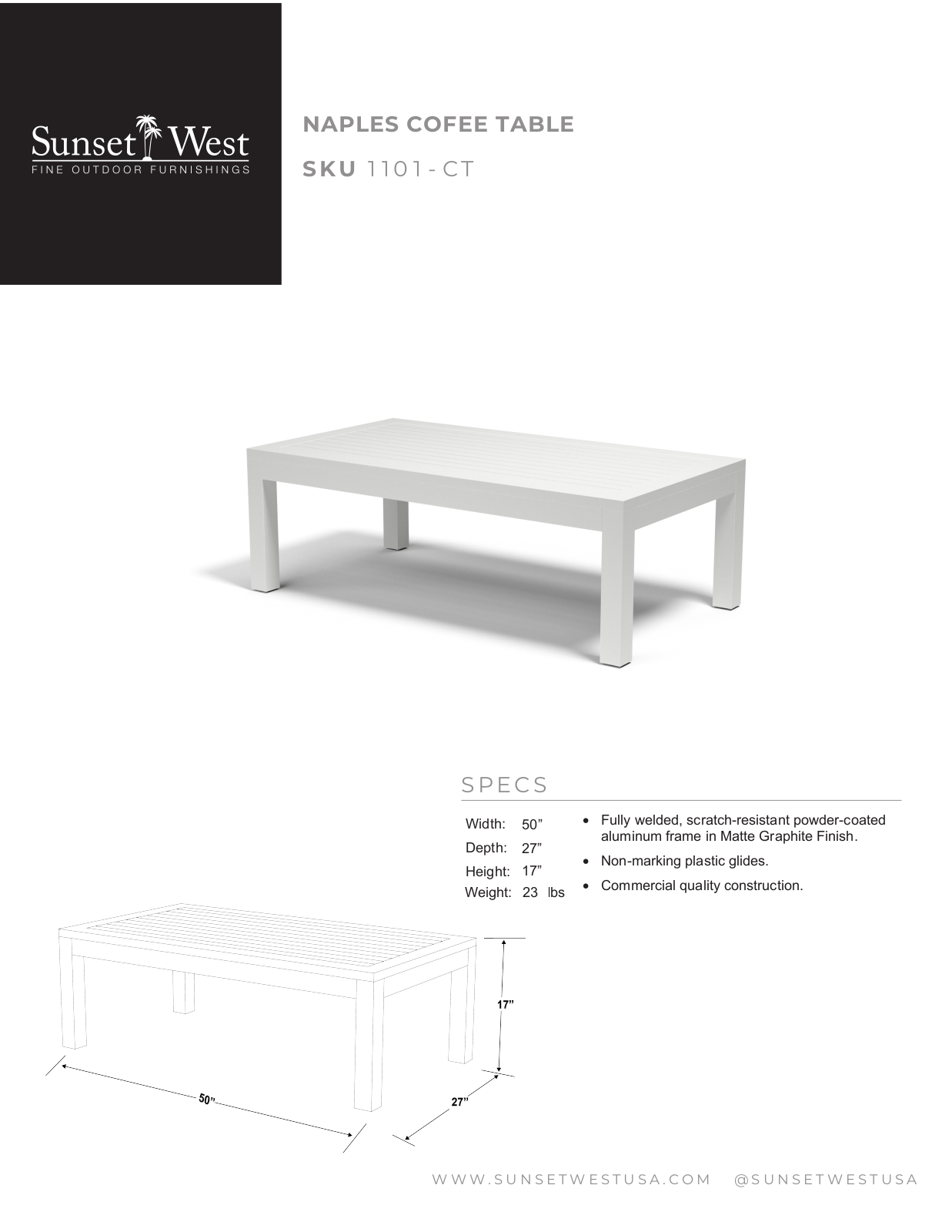 Sunset West XSW10258 Specifications - ManualMachine.com