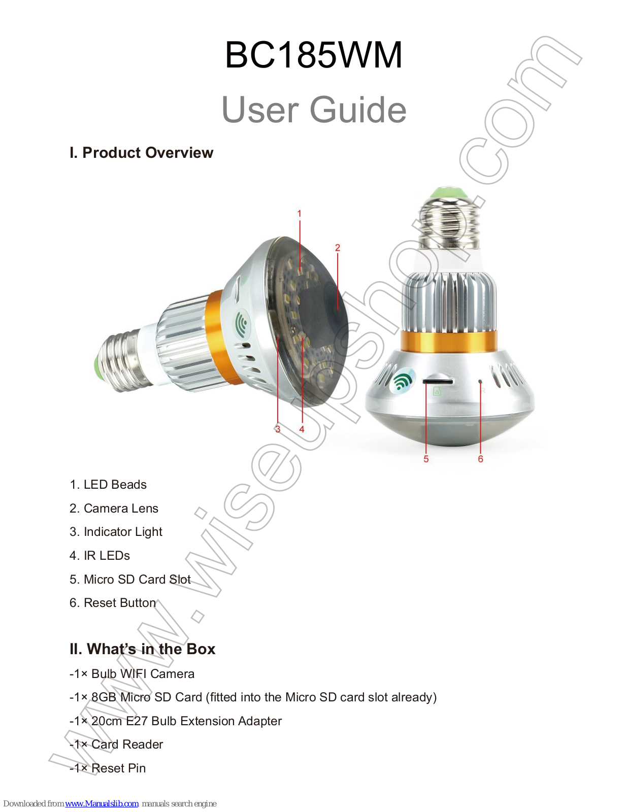 Wiseup BC185WM User Manual - ManualMachine.com