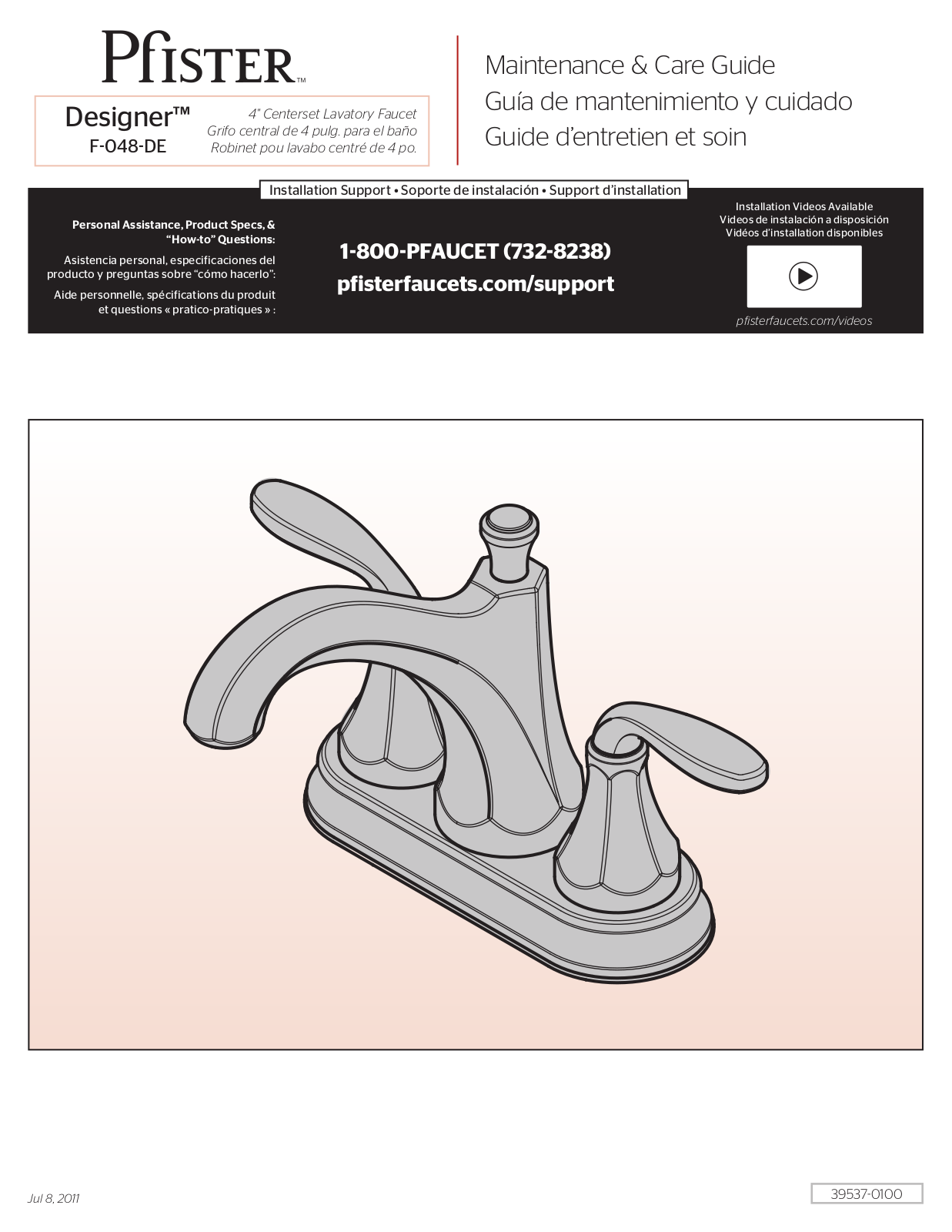 Pfister F-048-DECC User Manual