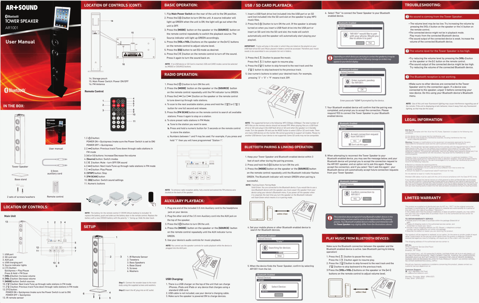 Art Sound AR1001 User Manual