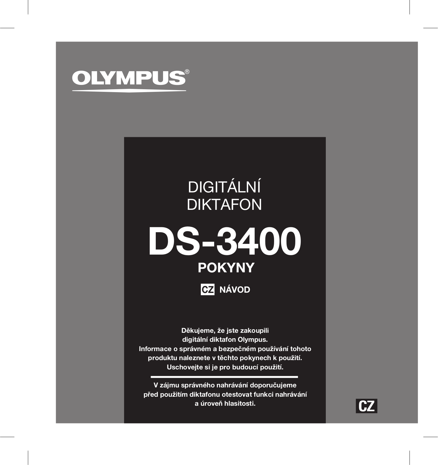 Olympus DS-3400 User Manual