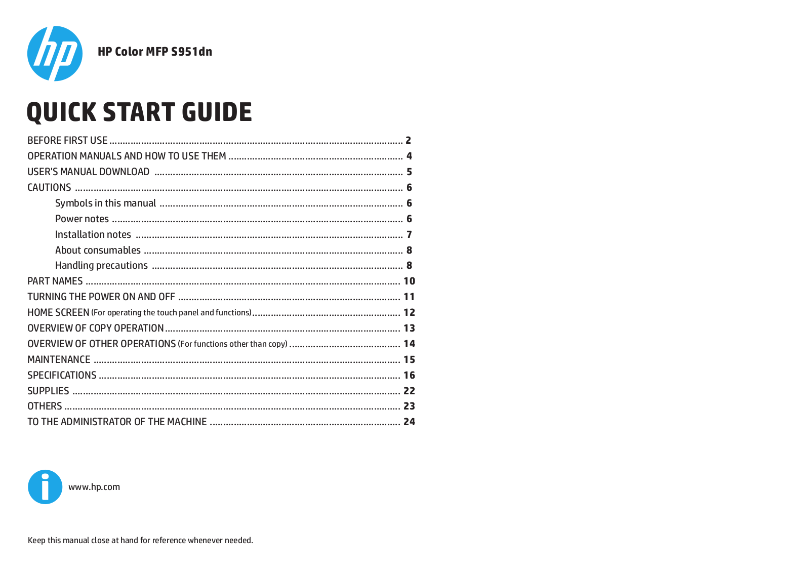 HP S951dn Quick Start Guide