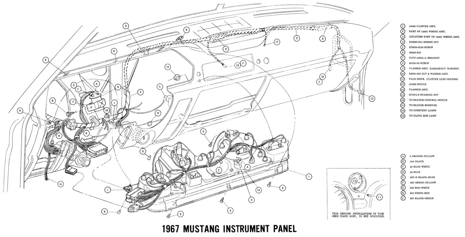 Ford 1967  mustang schematic