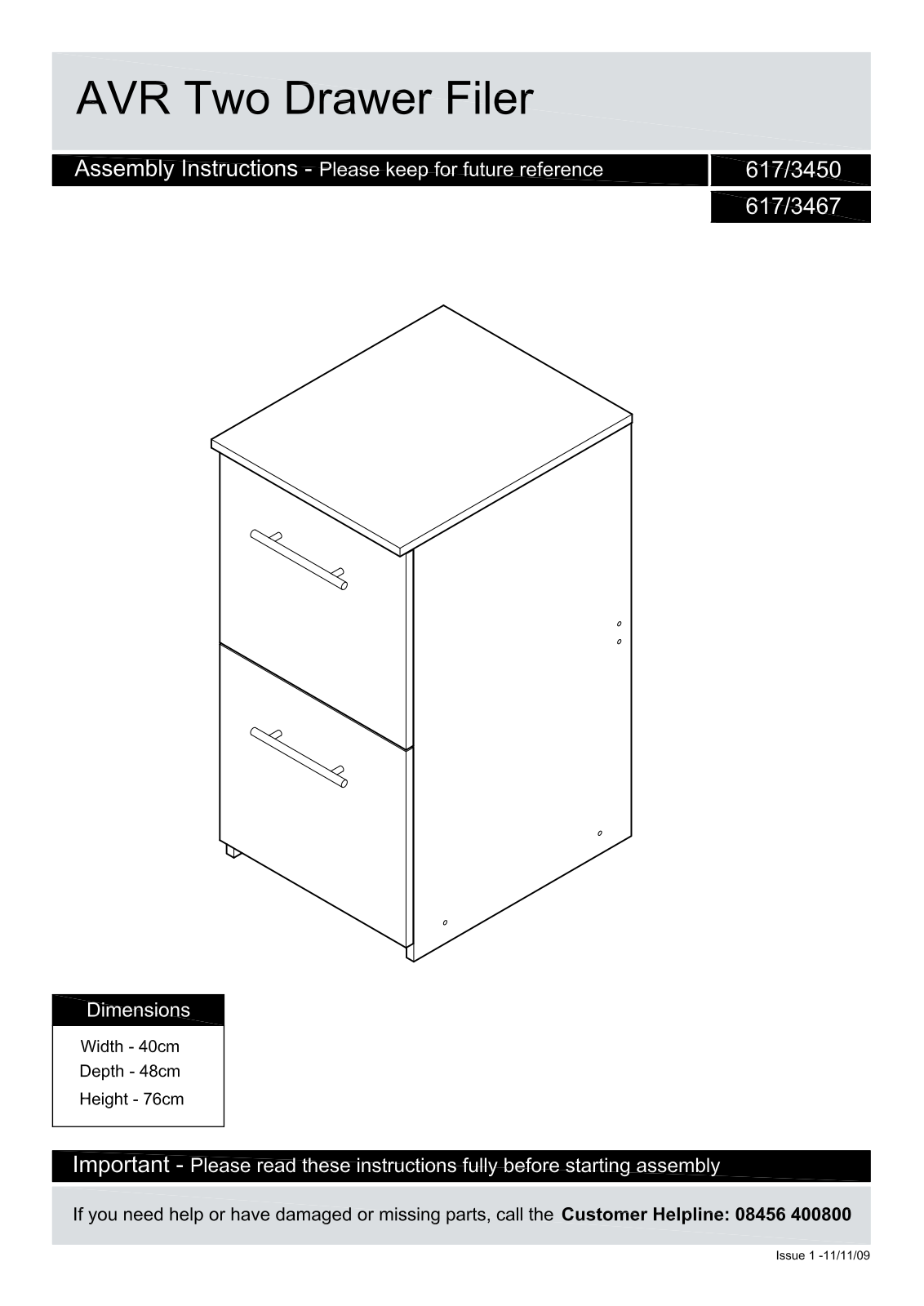 Argos 6173467, 6173357 ASSEMBLY INSTRUCTIONS