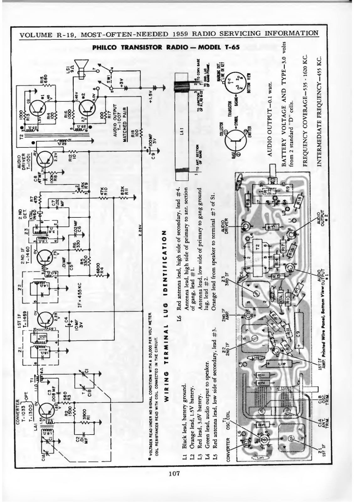 Philco T-65 Schematic