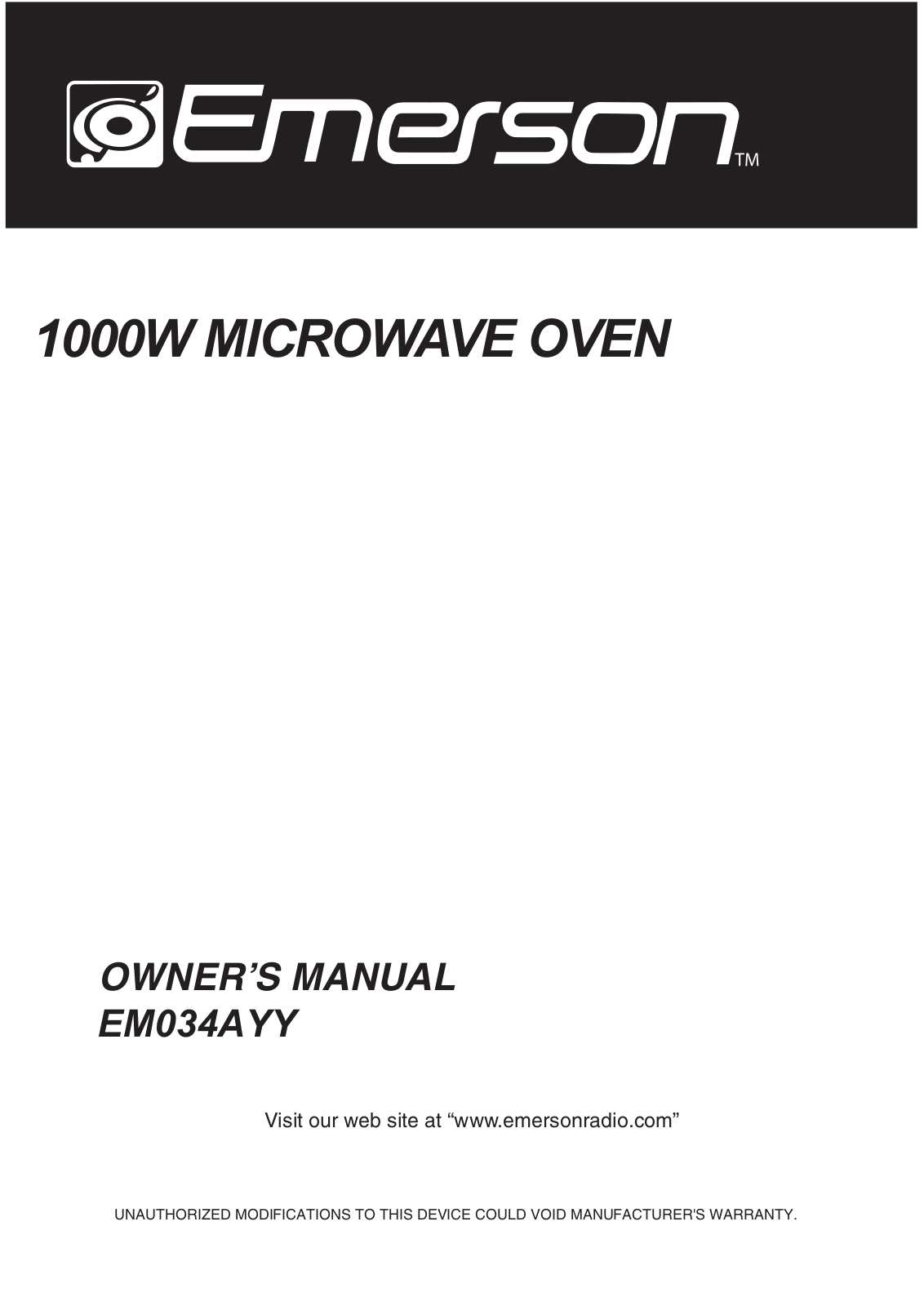 Midea Kitchen Appliances EM034AMN User Manual