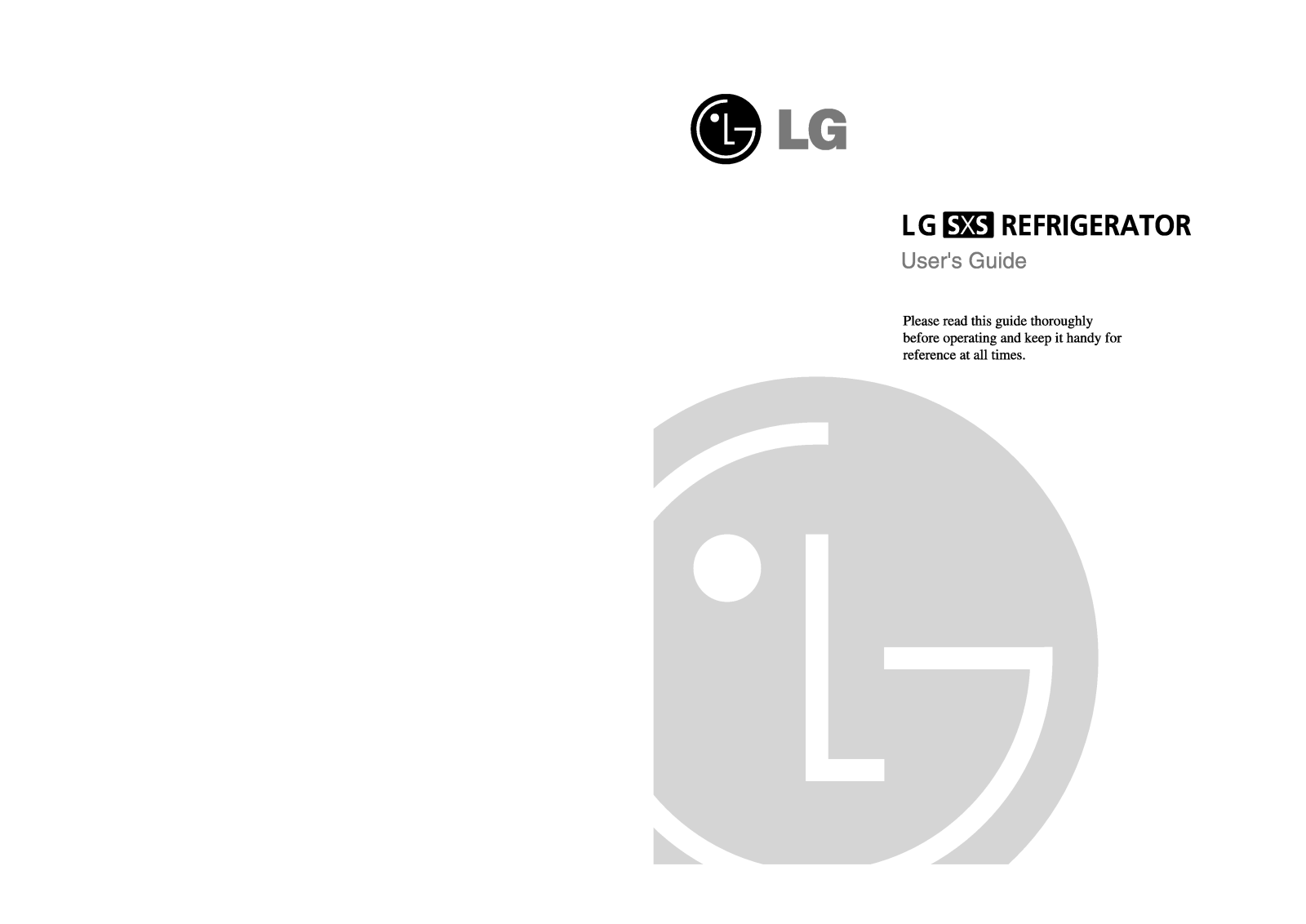 LG RS-279, RS825S, GR-266EHF, GR-267EJF, LR-267EHF User Manual