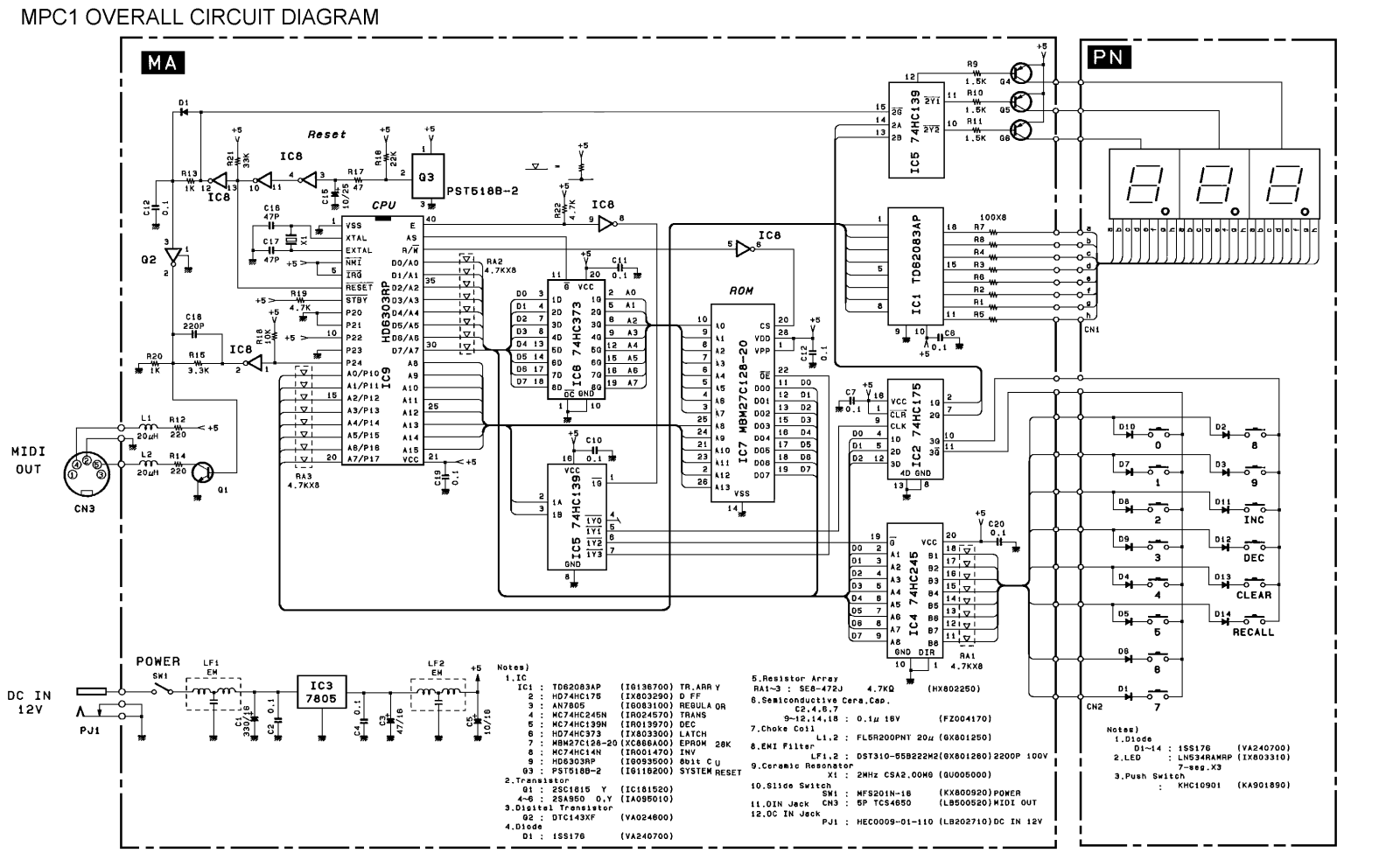 Yamaha mpc1 schematic