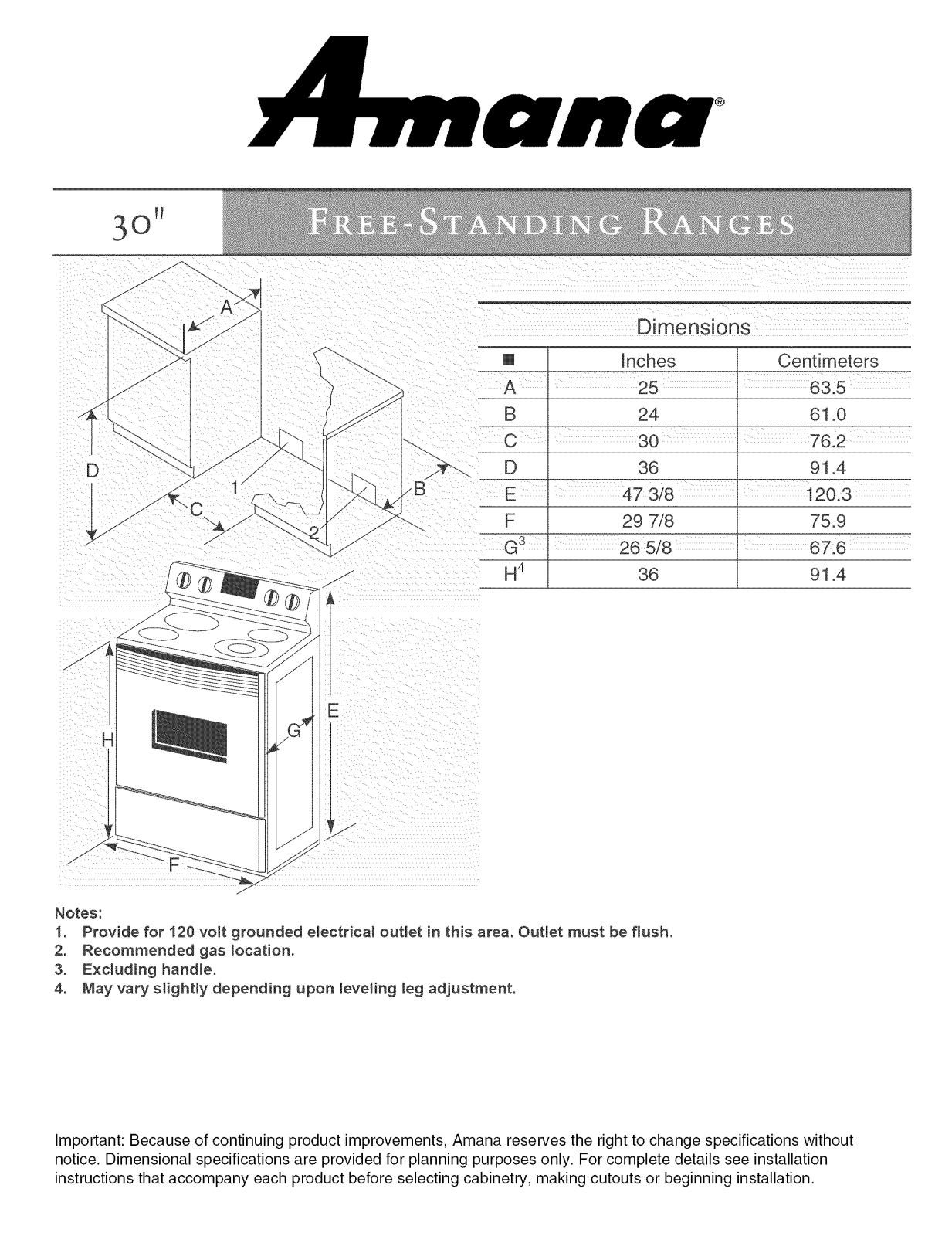 Amana AGR5735QDW, AGR5735QDS, AGR5735QDB, AGR5735QDQ Installation Guide