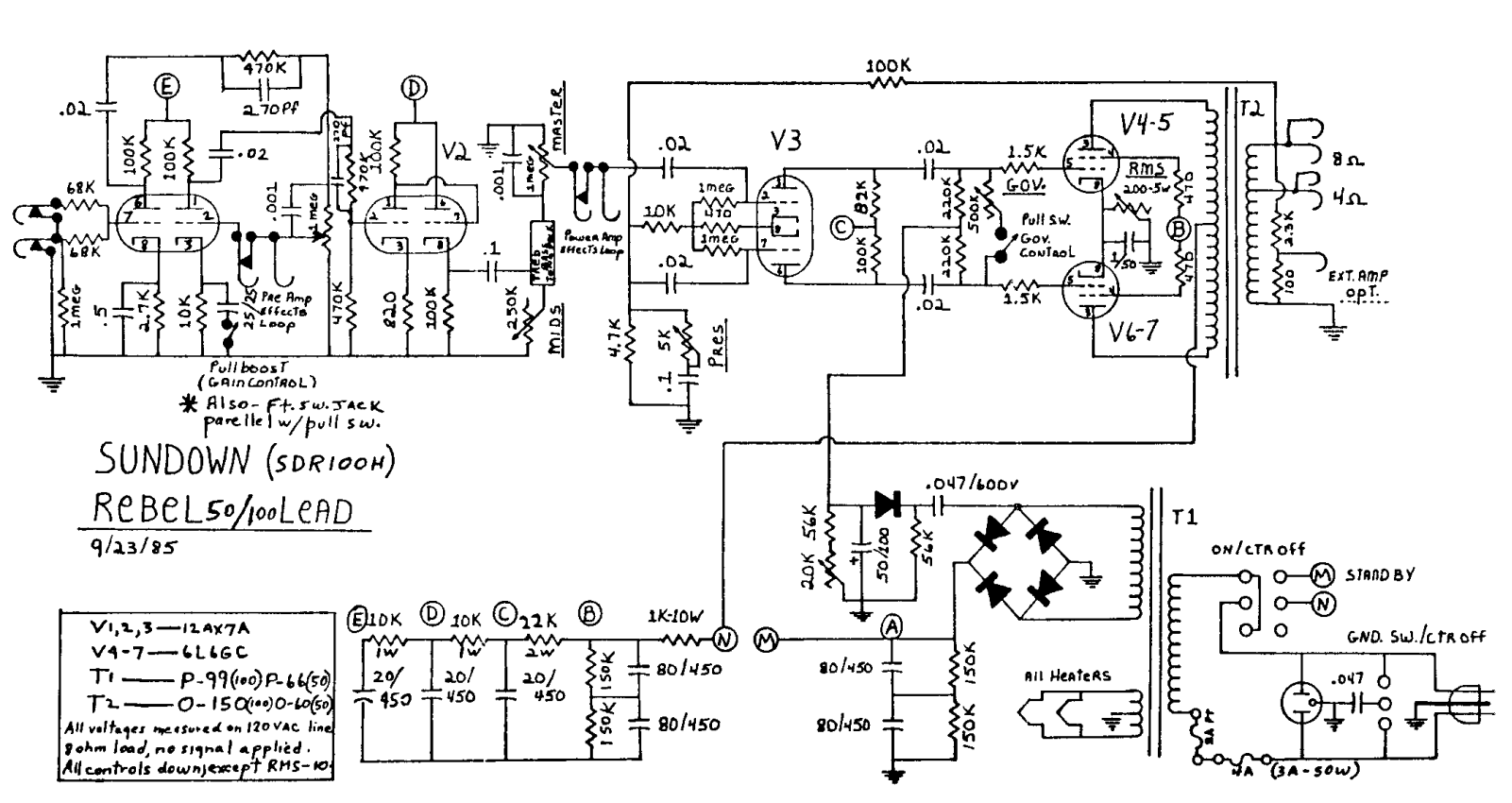 Sundown sdr100h, rebel50 schematic - ManualMachine.com