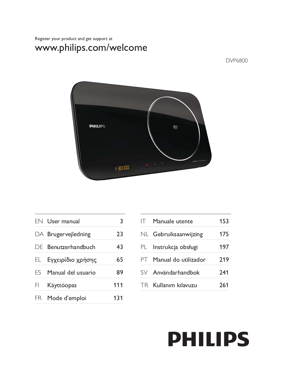 PHILIPS DVP6800 User Manual