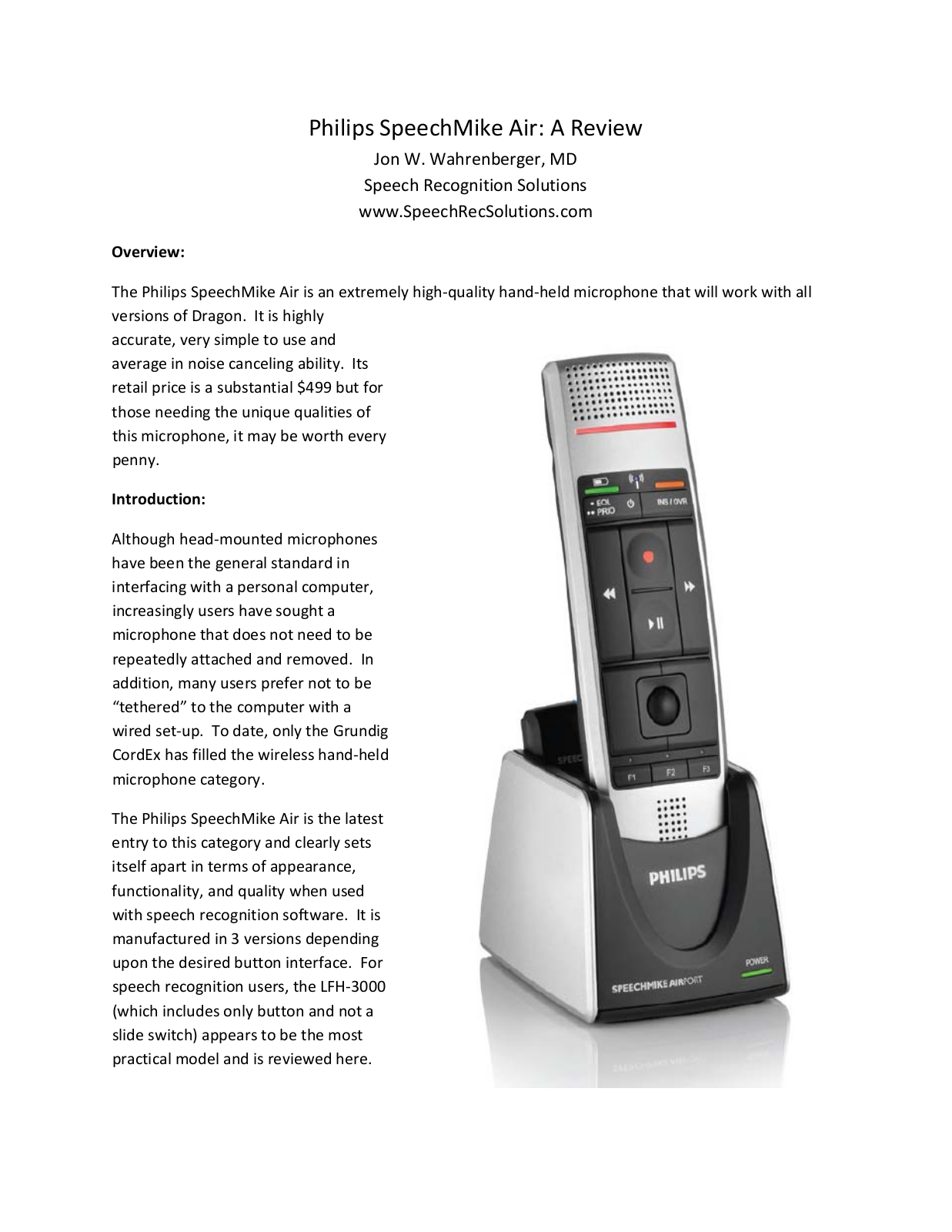 Philips SpeechMike Air User Manual