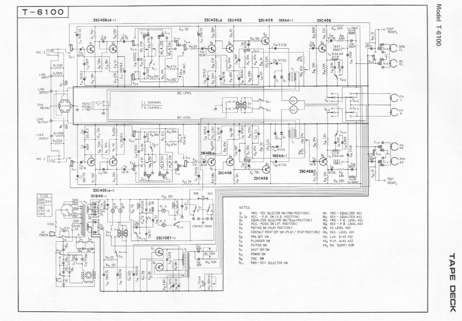 Pioneer T-6100-S Schematic