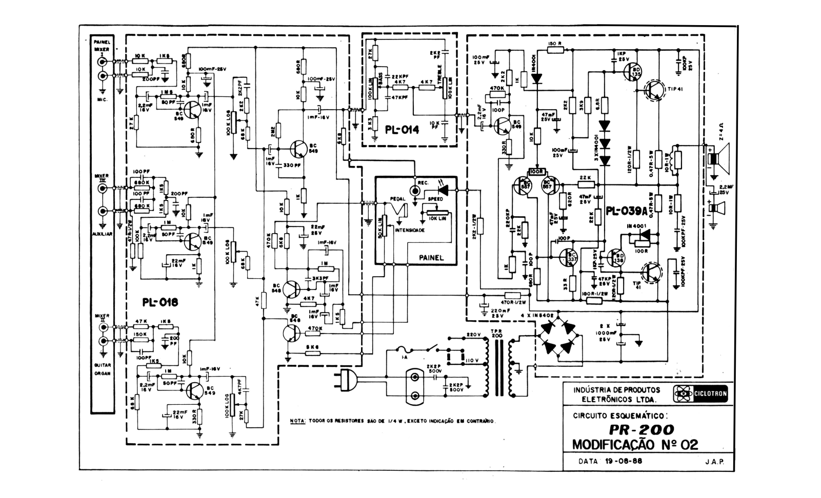 CICLOTRON PR 200 Service Manual