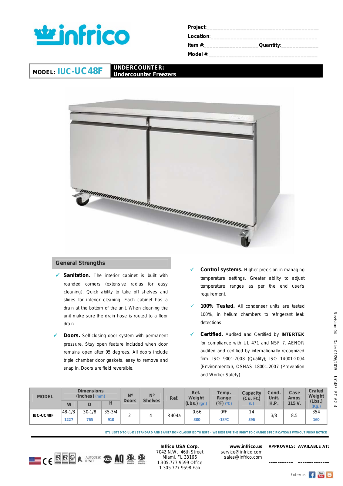 Infrico IUC-UC48F User Manual