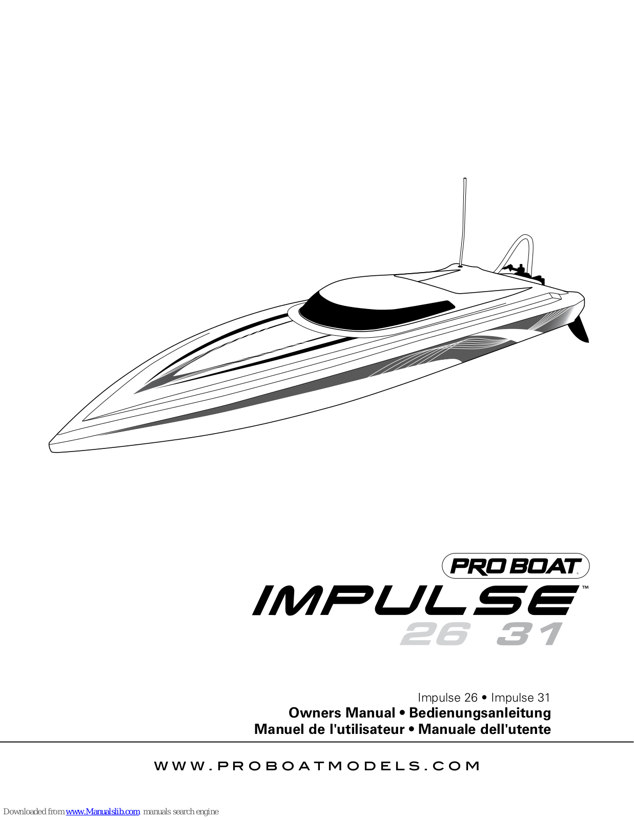 Pro Boat Impulse 26, Impulse 31 Owner's Manual