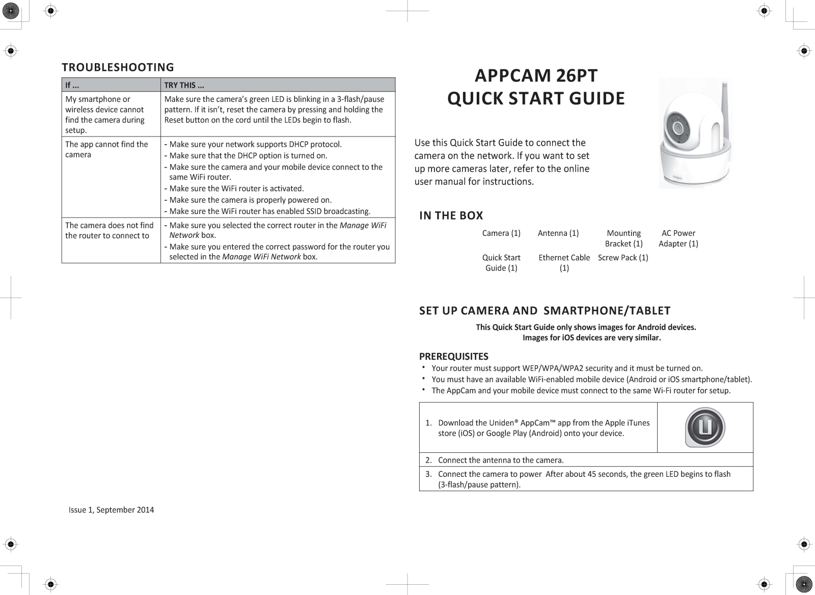 JSW Pacific APPCAM26PT User Manual