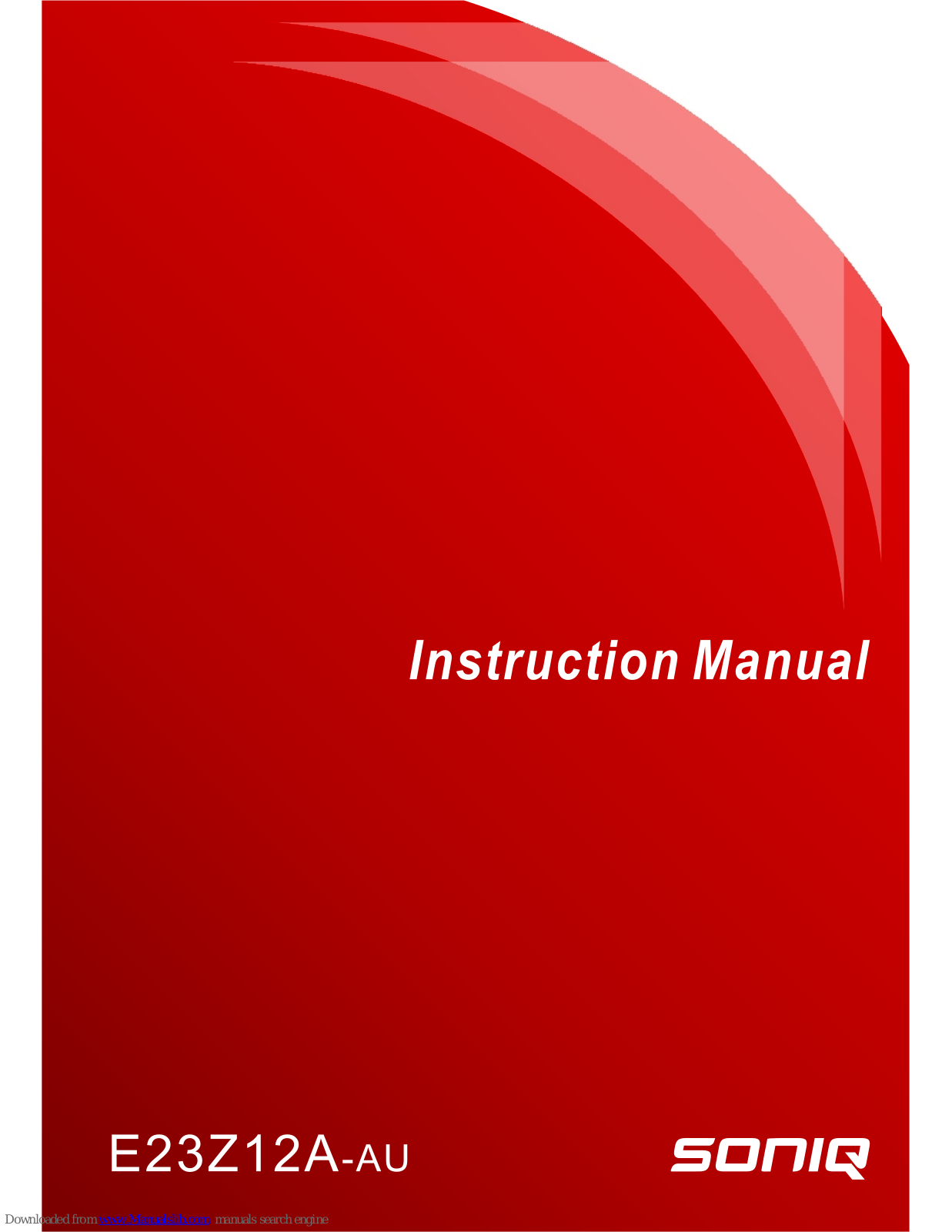 SONIQ E23Z12A Instruction Manual