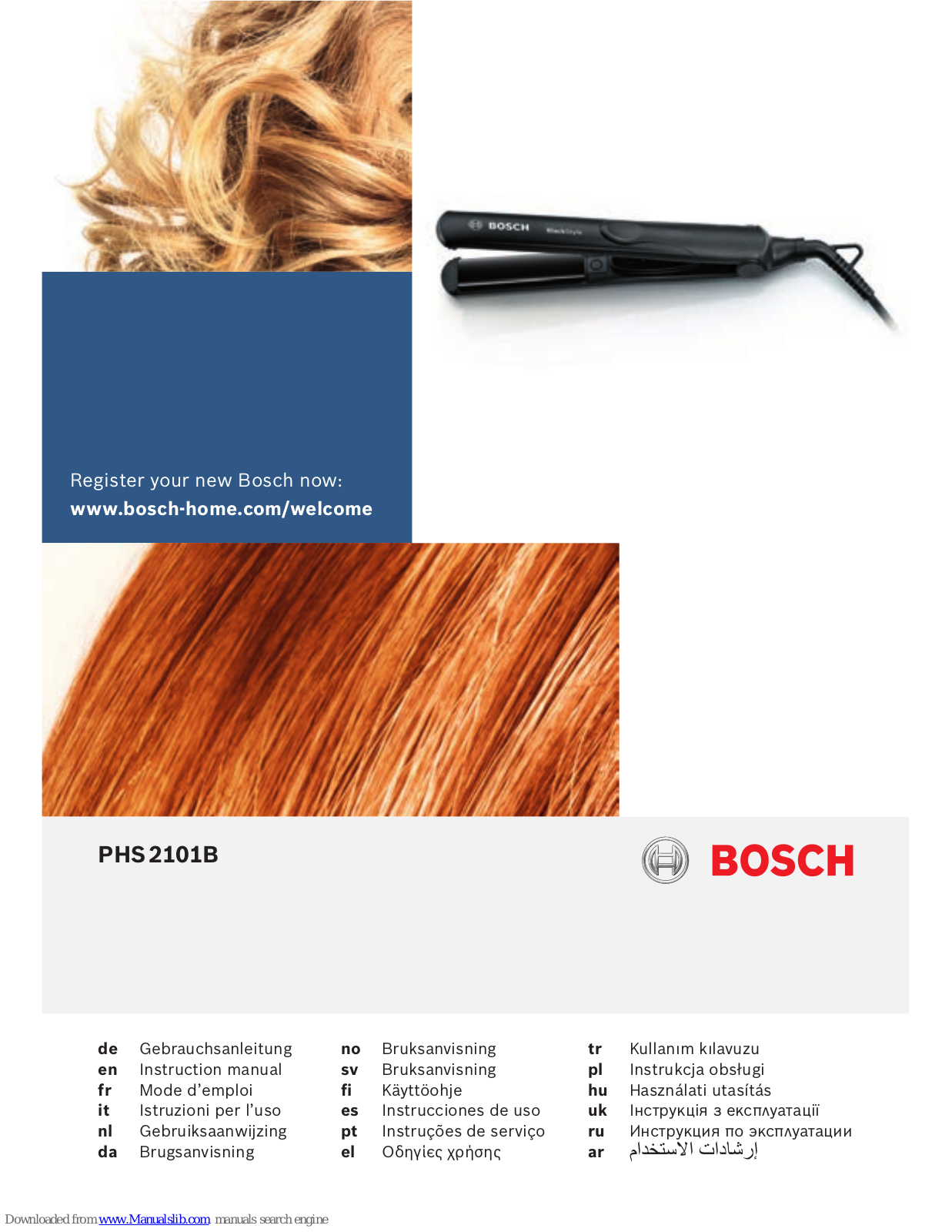 Bosch PHS 2101B Instruction Manual