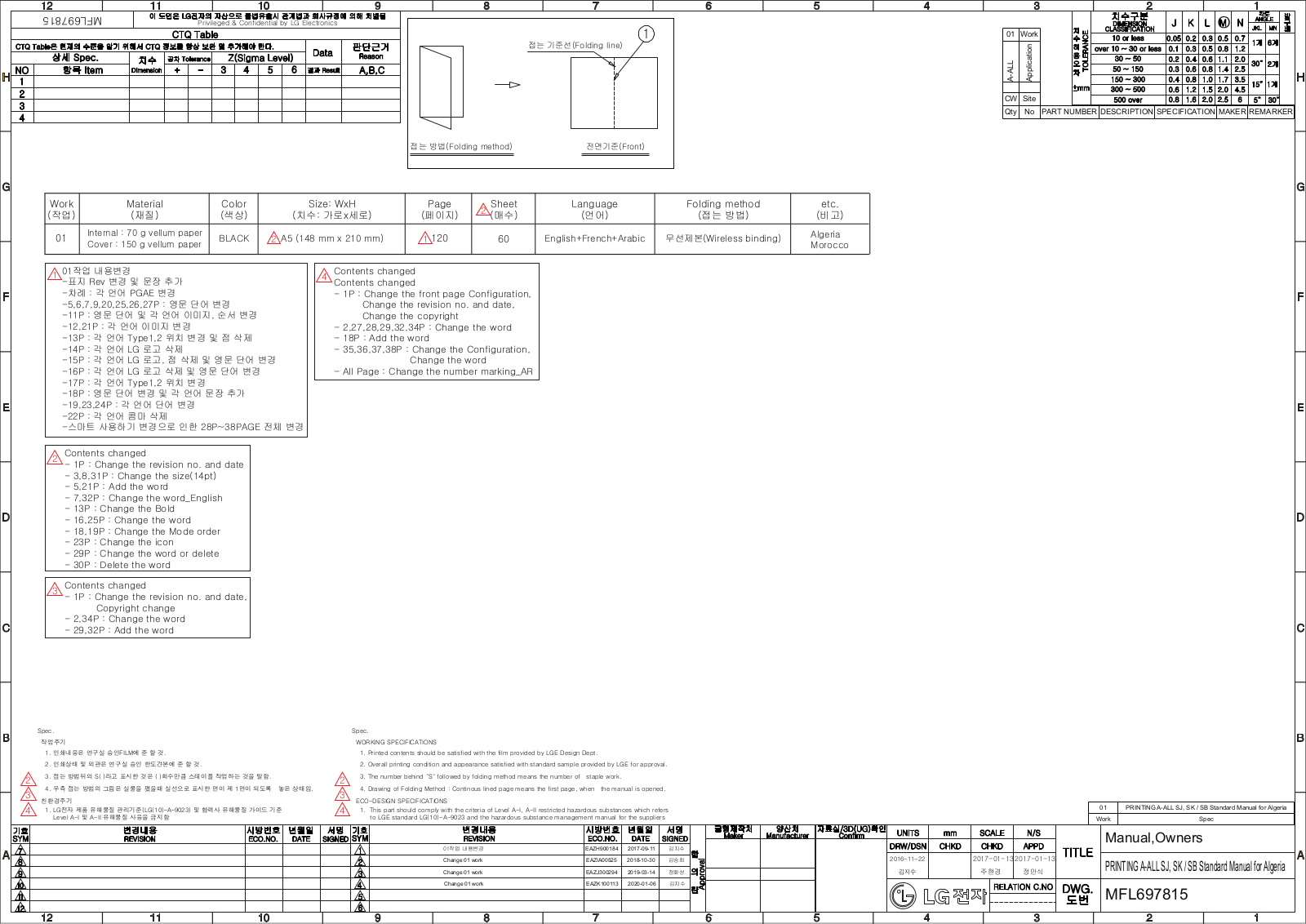 LG DSP12ALG User manual