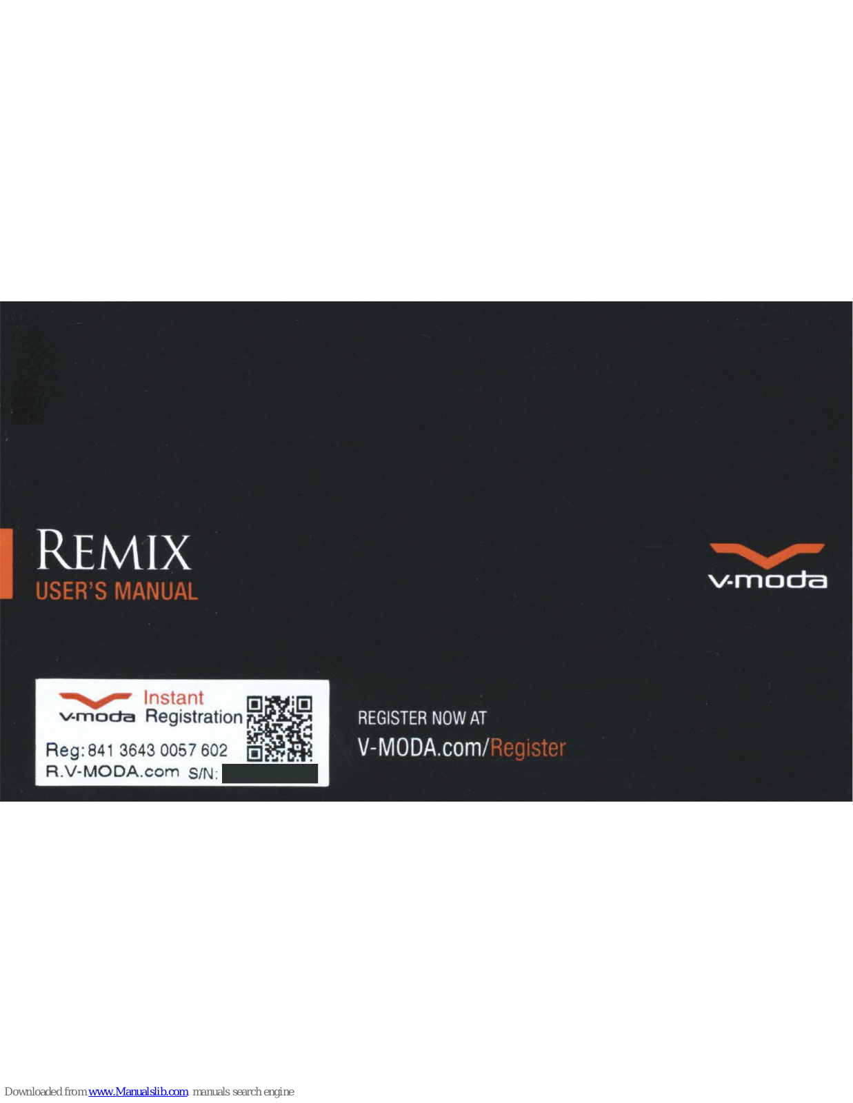 V-Moda Remix, 924REMIXB User Manual